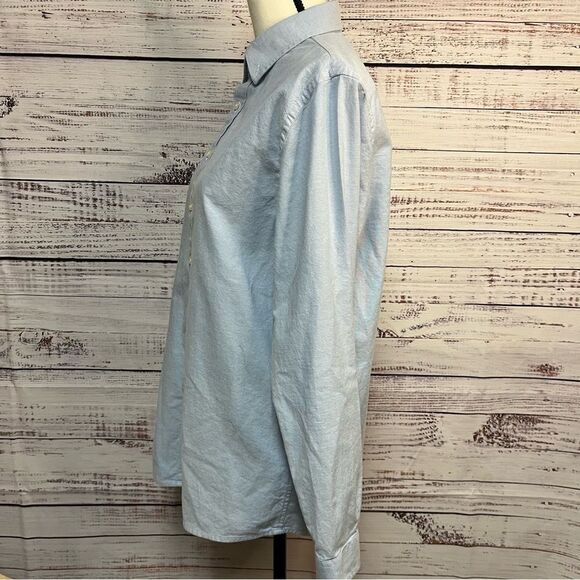 Vineyard Vines Whale Shirt Button Down Women’s XL 18 Blue Prep Cotton - Picture 2 of 11